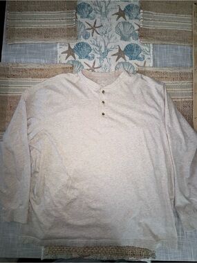 L.L. Bean Men's Henley Shirt, Long-Sleeve, Gray Heather, Traditional Fit, XXL